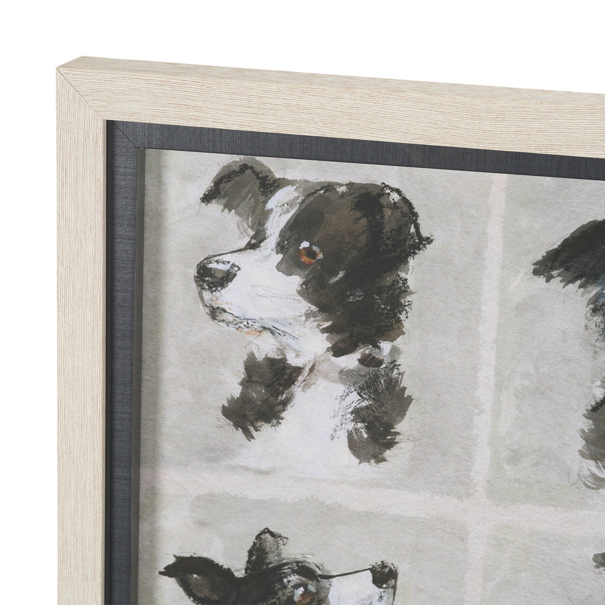 A Dogs Many Faces by Mercana Studio Hand-Embellished Framed Artwork Matted under Glass by Mercana at Eve Furniture