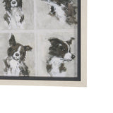 A Dogs Many Faces by Mercana Studio Hand-Embellished Framed Artwork Matted under Glass by Mercana at Eve Furniture