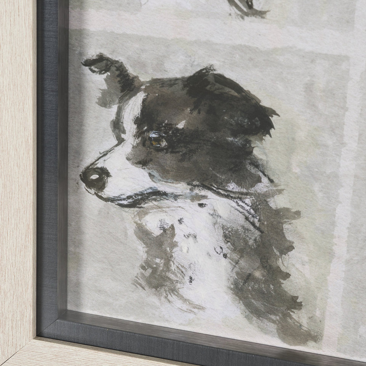 A Dogs Many Faces by Mercana Studio Hand-Embellished Framed Artwork Matted under Glass by Mercana at Eve Furniture