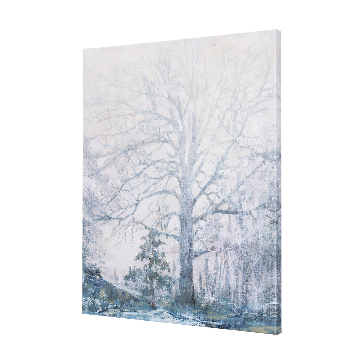 A Fresh Winter Morning I by Mercana Studio a Hand Embellished Textured Canvas by Mercana at Eve Furniture
