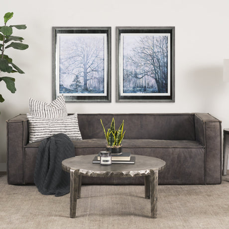 A Fresh Winter Morning I by Mercana Studio Hand Embellished Framed Art Print Matted under Glass by Mercana at Eve Furniture
