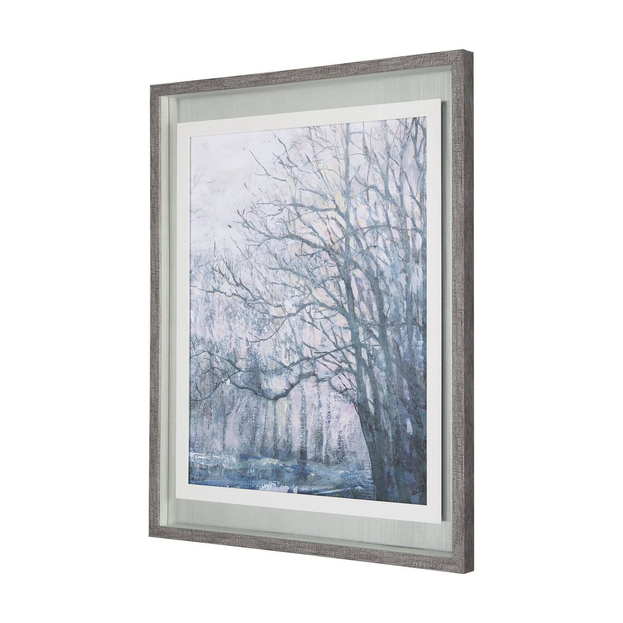 A Fresh Winter Morning II by Mercana Studio Hand Embellished Framed Art Print Matted under Glass by Mercana at Eve Furniture