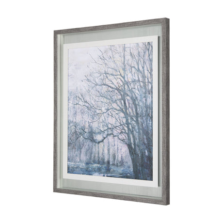 A Fresh Winter Morning II by Mercana Studio Hand Embellished Framed Art Print Matted under Glass by Mercana at Eve Furniture