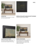 A River Landscape with Storks by Charles-Francois Daubigny Textured Framed Artwork Matted by Mercana at Eve Furniture