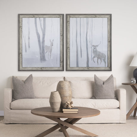 A Winter Day in Forest I by Mercana Studio Hand Embellished Framed Art Print Matted under Glass by Mercana at Eve Furniture
