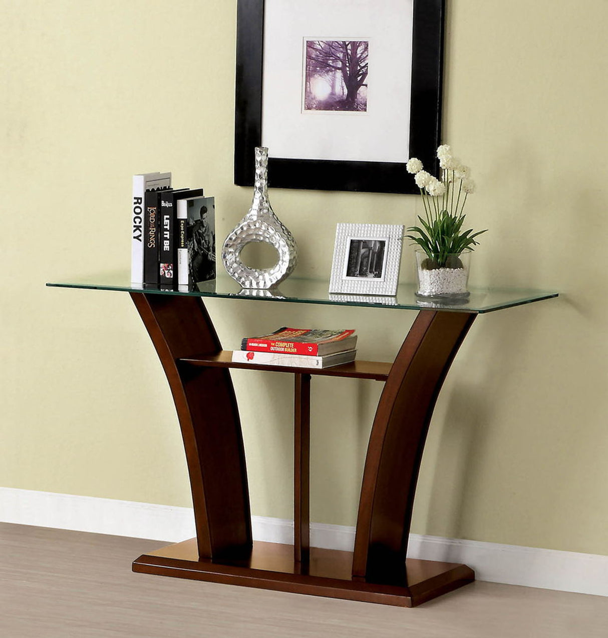 Manhattan Brown Cherry Sofa Table by Furniture of America at Eve Furniture