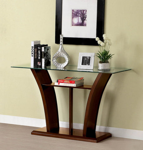 Manhattan Brown Cherry Sofa Table by Furniture of America at Eve Furniture