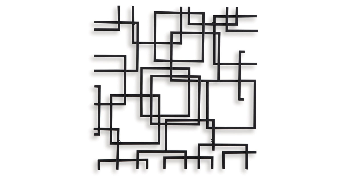 Aadanton Black Wall Decor by Ashley at Eve Furniture
