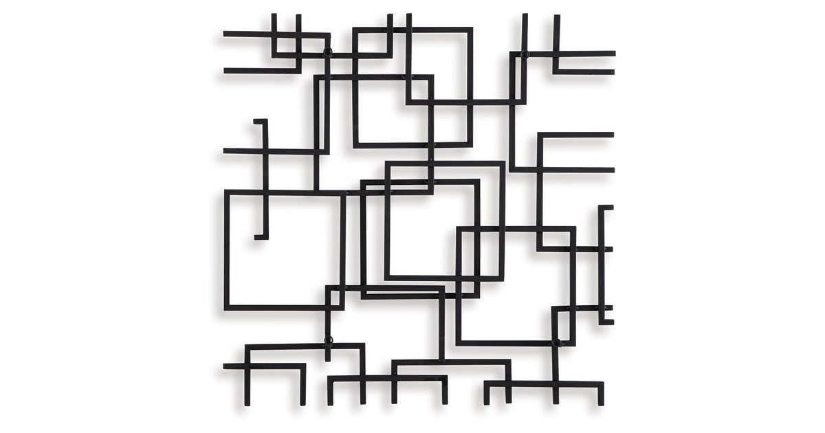 Aadanton Black Wall Decor by Ashley at Eve Furniture