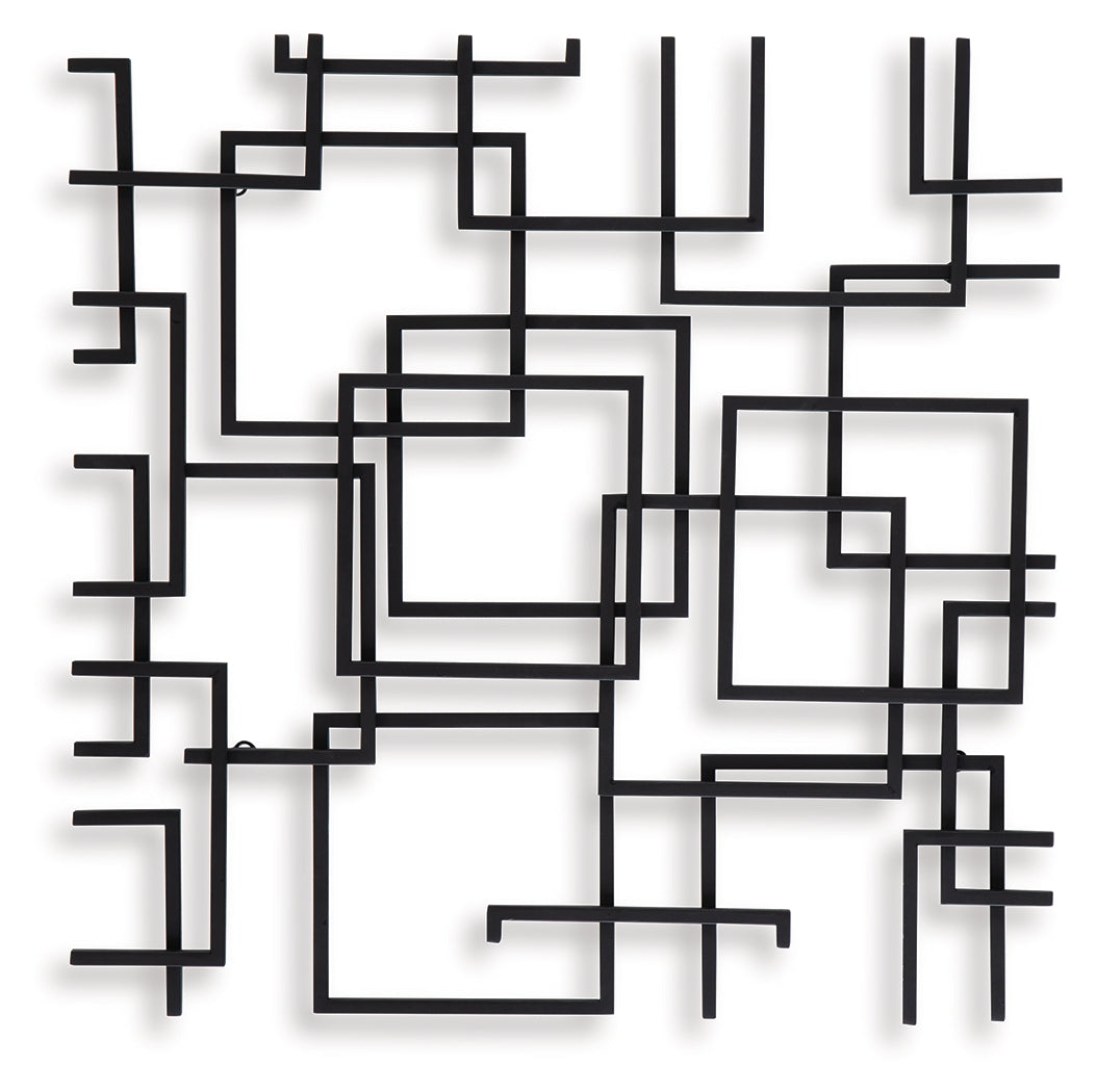 Aadanton Black Wall Decor by Ashley at Eve Furniture