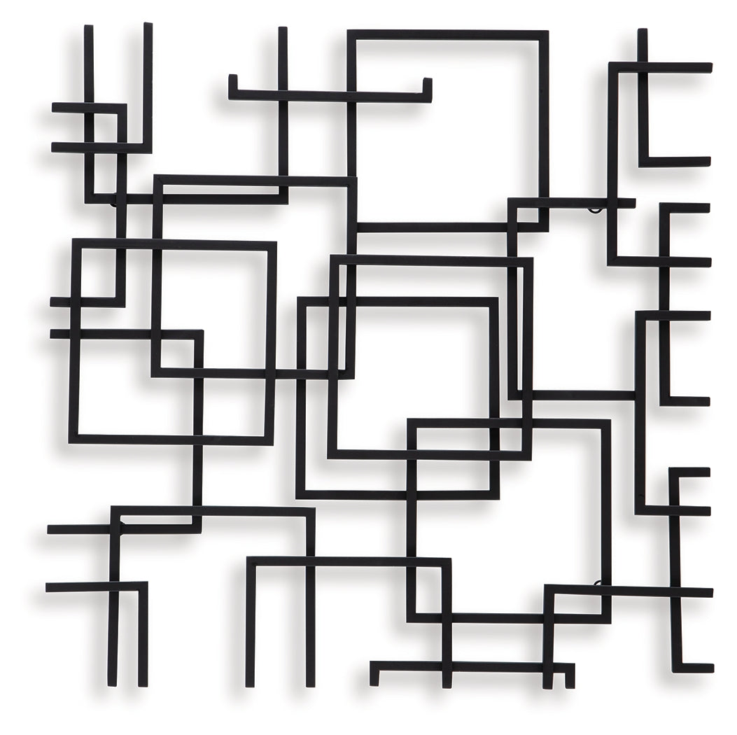 Aadanton Black Wall Decor by Ashley at Eve Furniture