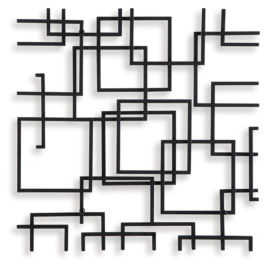 Aadanton Black Wall Decor by Ashley at Eve Furniture