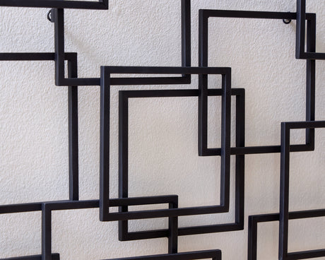 Aadanton Black Wall Decor by Ashley at Eve Furniture