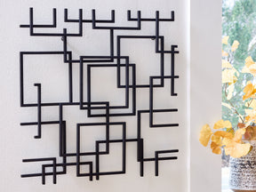 Aadanton Black Wall Decor by Ashley at Eve Furniture