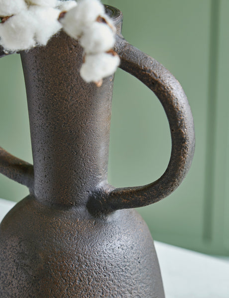 Aadeen Distressed Brown Vase by Ashley at Eve Furniture