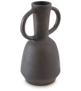 Aadeen Distressed Brown Vase by Ashley at Eve Furniture