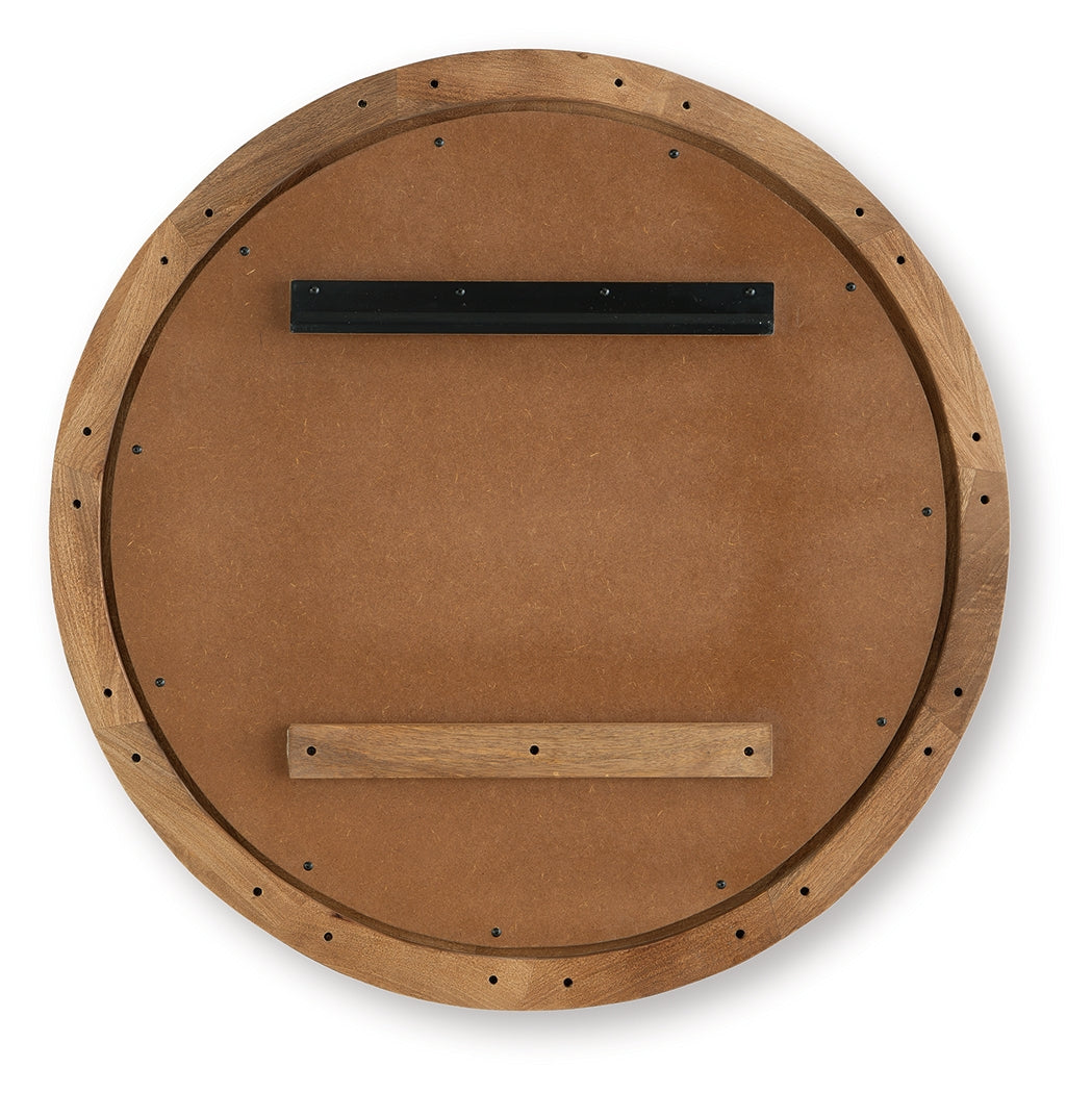 Aajon Brown Accent Mirror by Ashley at Eve Furniture