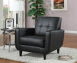 Aaron Black Padded Seat Accent Chair by Coaster at Eve Furniture