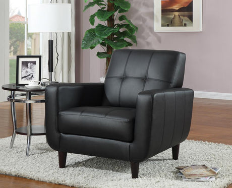 Aaron Black Padded Seat Accent Chair by Coaster at Eve Furniture