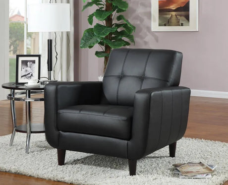Aaron Black Padded Seat Accent Chair by Coaster at Eve Furniture