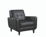 Aaron Black Padded Seat Accent Chair