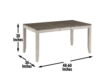 Abacus 48-60 inch Dining Table w/12″ Butterfly Leaf by Steve Silver at Eve Furniture