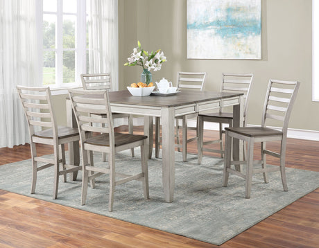 Abacus Smoky Alabaster/Putty Counter Height Dining Set by Steve Silver at Eve Furniture