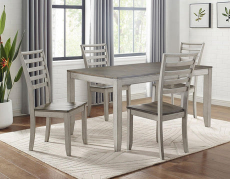 Abacus 5-Piece Dining Set(Table & 4 Side Chairs) by Steve Silver at Eve Furniture