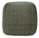 Abacy Green/Ivory Pouf