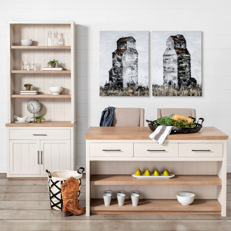 Abandoned Grain Elevator I by Mercana Studio a Hand Embellished Textured Canvas by Mercana at Eve Furniture