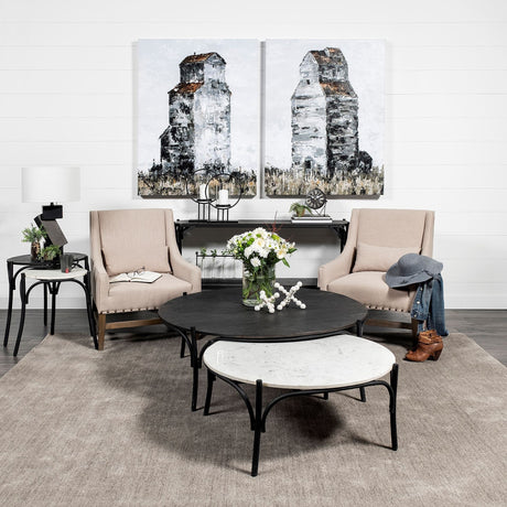 Abandoned Grain Elevator I by Mercana Studio a Hand Embellished Textured Canvas by Mercana at Eve Furniture