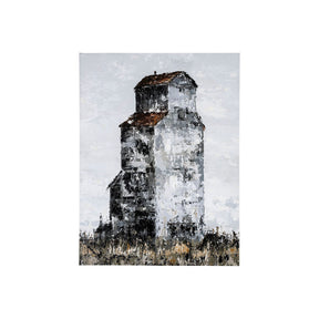 Abandoned Grain Elevator I by Mercana Studio a Hand Embellished Textured Canvas by Mercana at Eve Furniture