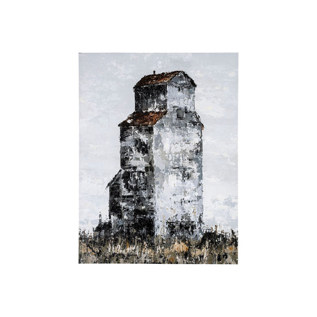 Abandoned Grain Elevator I by Mercana Studio a Hand Embellished Textured Canvas by Mercana at Eve Furniture