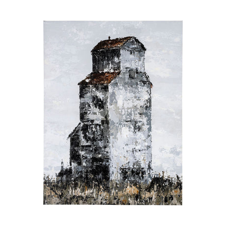 Abandoned Grain Elevator I by Mercana Studio a Hand Embellished Textured Canvas by Mercana at Eve Furniture