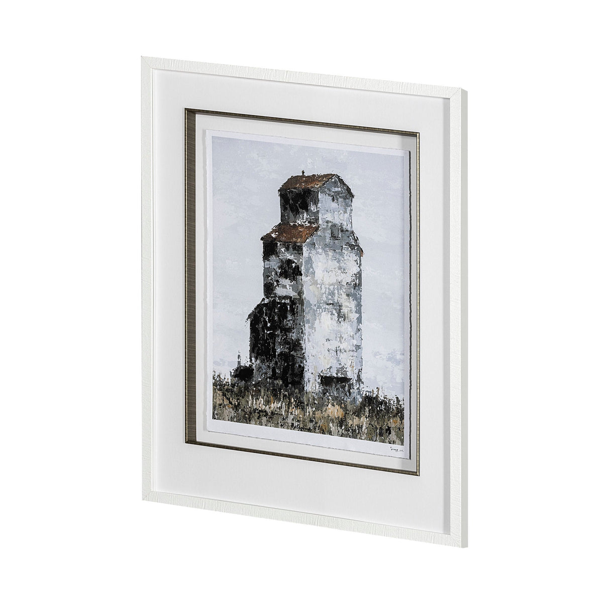 Abandoned Grain Elevator I by Mercana Studio Hand Embellished Framed Art Print Matted under Glass by Mercana at Eve Furniture
