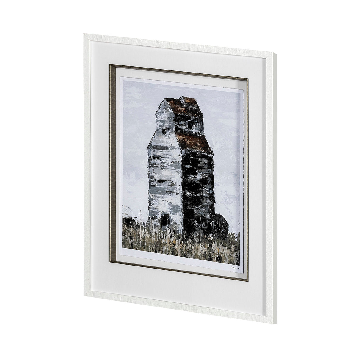 Abandoned Grain Elevator II by Mercana Studio Hand Embelished Framed Art Print Matted under Glass by Mercana at Eve Furniture