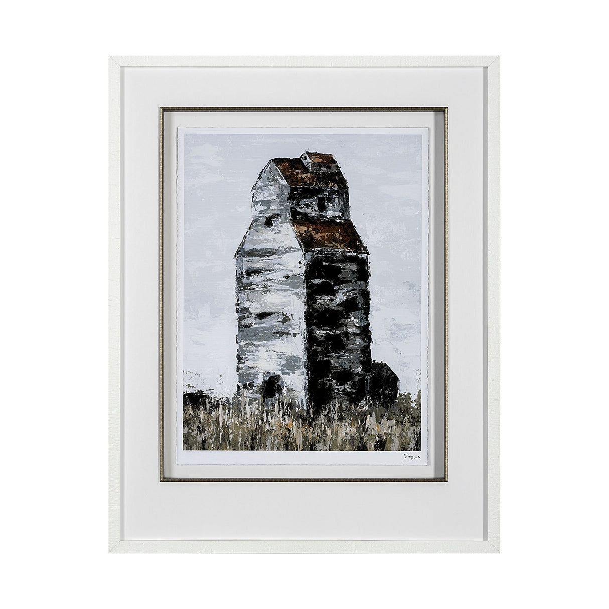 Abandoned Grain Elevator II by Mercana Studio Hand Embelished Framed Art Print Matted under Glass by Mercana at Eve Furniture