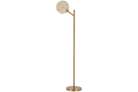 Abanson Amber/Gold Finish Floor Lamp by Ashley at Eve Furniture