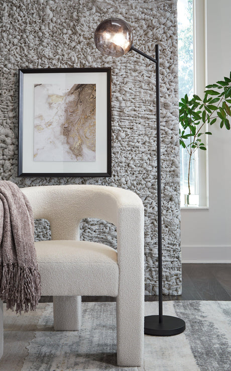 Abanson Black Floor Lamp by Ashley at Eve Furniture