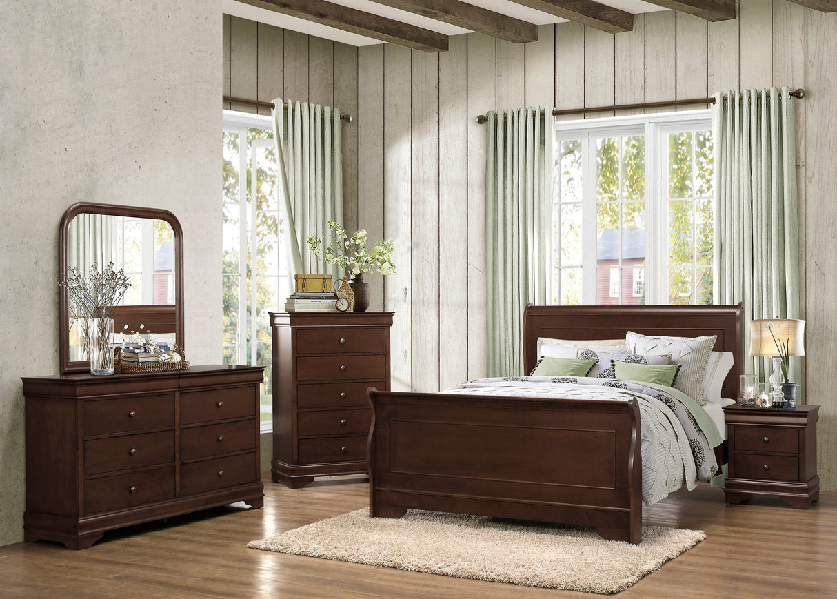 Abbeville Cherry California King Bed by Homelegance at Eve Furniture