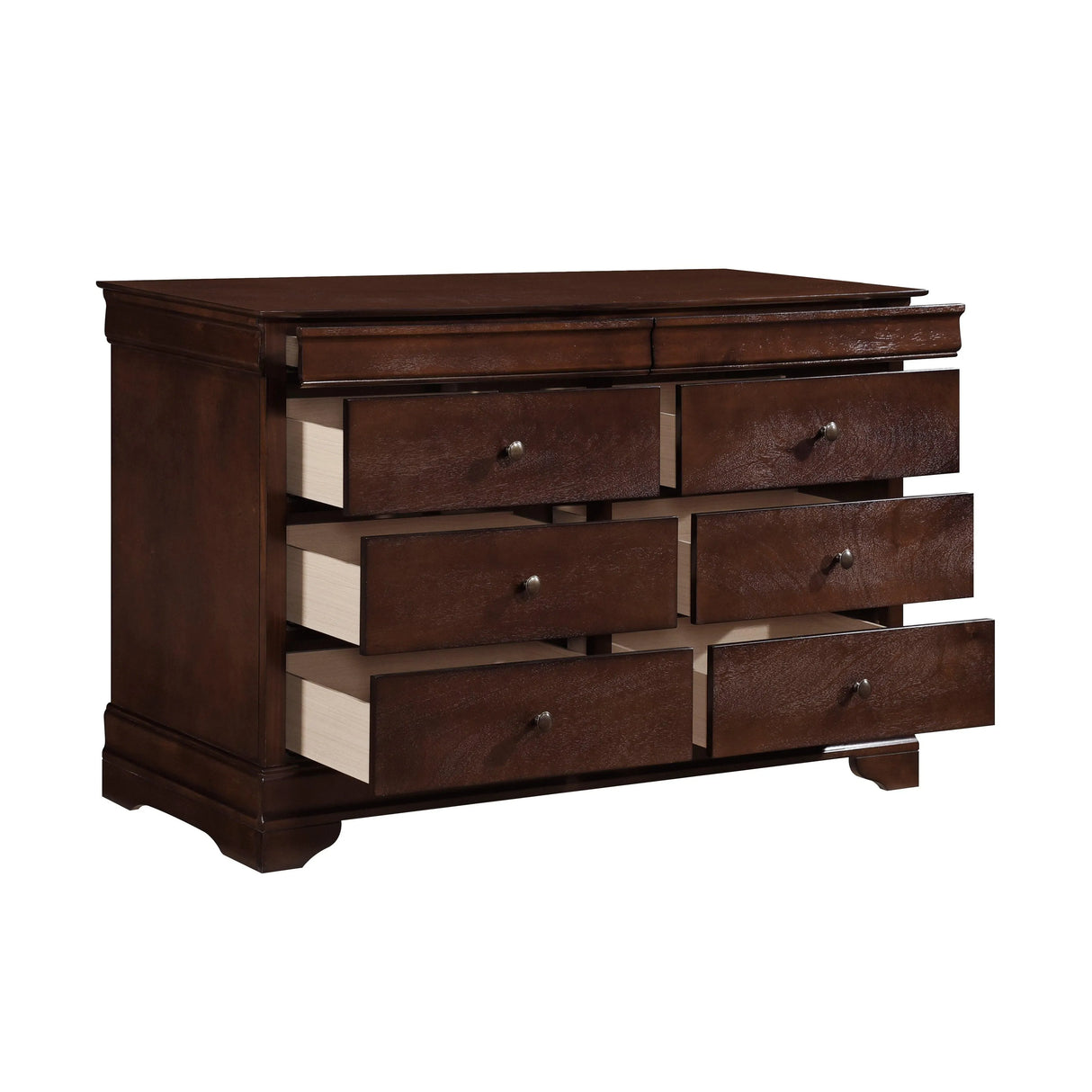 Abbeville Cherry Dresser, Two Hidden Drawers by Homelegance at Eve Furniture