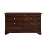 Abbeville Cherry Dresser, Two Hidden Drawers by Homelegance at Eve Furniture