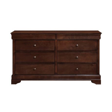 Abbeville Cherry Dresser, Two Hidden Drawers by Homelegance at Eve Furniture
