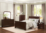 Abbeville Cherry Full Sleigh Bed by Homelegance at Eve Furniture