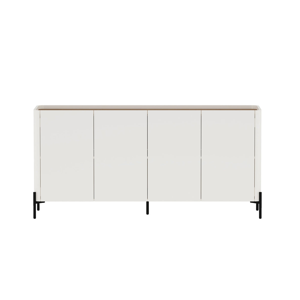 Abbey 66.9" Sideboard in Maple and Off White by Manhattan Comfort at Eve Furniture