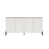 Abbey 66.9" Sideboard in Maple and Off White by Manhattan Comfort at Eve Furniture