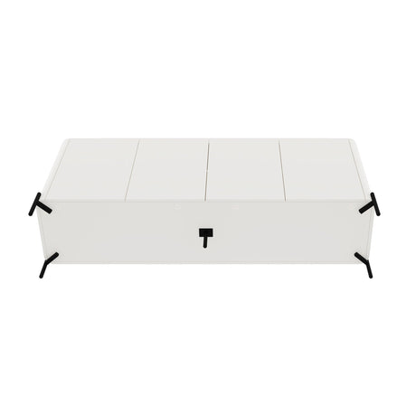 Abbey 66.9" Sideboard in Maple and Off White by Manhattan Comfort at Eve Furniture