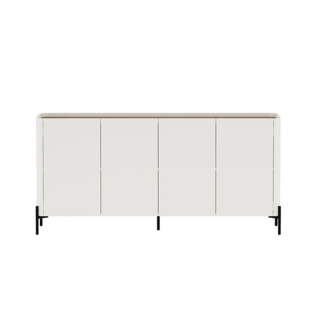 Abbey 66.9" Sideboard in Maple and Off White by Manhattan Comfort at Eve Furniture