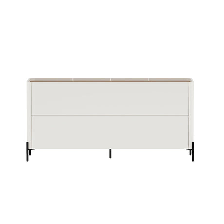 Abbey 66.9" Sideboard in Maple and Off White by Manhattan Comfort at Eve Furniture