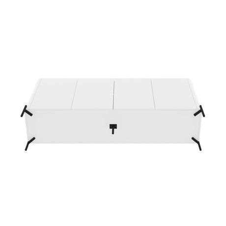 Abbey 66.9" Sideboard in White by Manhattan Comfort at Eve Furniture